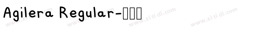 Agilera Regular字体转换
